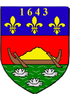 Blasón-Banderas Francia Departamentos - Ciudades 973 Guyane & Cayenne 