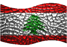 Bandiere Asia Libano Rettangolo 