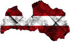 Flags Europe Latvia Map 