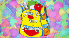 Nachrichten Deutsche Alles Gute zum Schulbeginn Animierter Hintergrund 007 