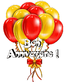 Messages French Bon Anniversaire Ballons - Confetis 007 