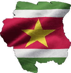 Drapeaux Amériques Suriname Carte 