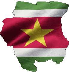 Fahnen Amerika Suriname Karte 