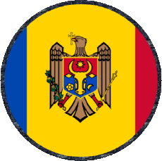 Fahnen Europa Moldawien Runde 