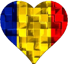 Flags Africa Chad Heart 