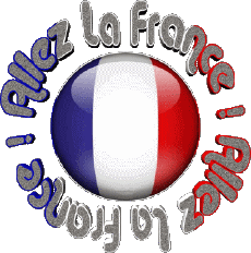 Nachrichten Französisch Allez La France Carte - Drapeau 