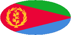 Fahnen Afrika Eritrea Oval 01 