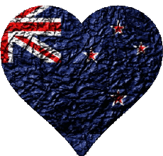 Drapeaux Océanie Nouvelle-Zélande Coeur 