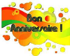 Messages Français Bon Anniversaire Abstrait - Géométrique Fond Transparent 009 