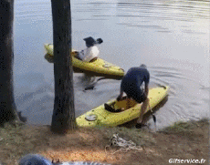 Humor -  Fun Sports Canoe Kayak Falls - Fail 