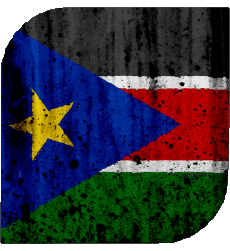 Flags Africa South Sudan Square 