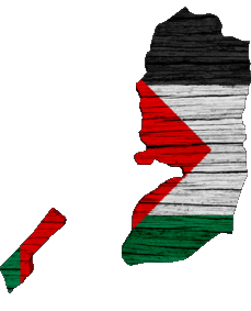 Flags Asia Palestine Map 