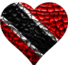 Banderas América Trinidad y Tobago Corazón 