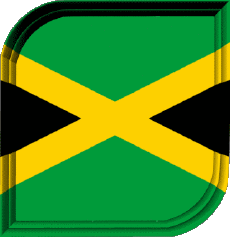 Drapeaux Amériques Jamaïque Carré 