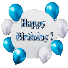 Messagi Inglese Happy Birthday Balloons - Confetti 010 