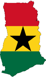 Flags Africa Ghana Map 