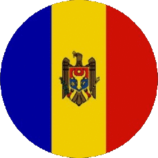 Fahnen Europa Moldawien Runde 