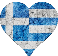 Flags Europe Greece Heart 