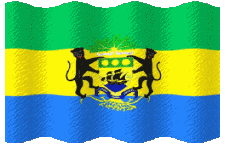 Banderas África Gabón Ondulación 