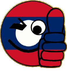 Flags Asia Laos Smiley - OK 