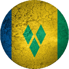 Drapeaux Amériques Saint Vincent et les Grenadines Rond 