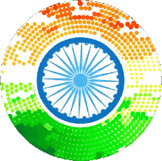 Bandiere Asia India Tondo 