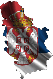 Bandiere Europa Serbia Carta Geografica 