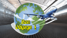 Messages Français Bon Voyage Fond Animé 003 