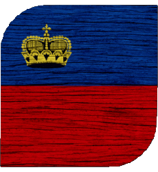 Bandiere Europa Liechtenstein Quadrato 