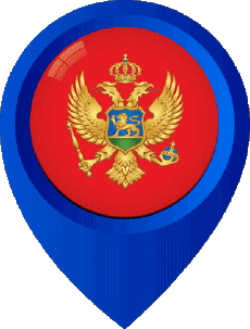 Drapeaux Europe Monténégro Epingle de Localisation 