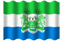 Banderas África Sierra Leone Ondulación 