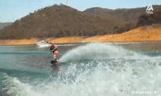 Umorismo -  Fun Sportivo Sci d'acqua Wakeboard Gamelle Fail 