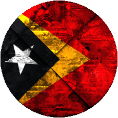 Drapeaux Asie Timor Oriental Rond 