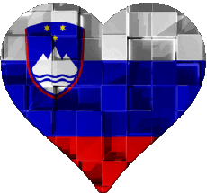 Flags Europe Slovenia Heart 