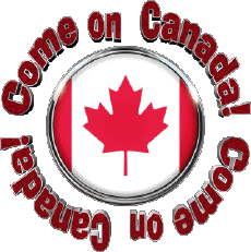 Mensajes Inglés Come on Canada Map - Flag 