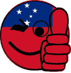 Banderas Oceanía Samoa Smiley - OK 