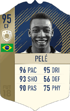 1962-Multimedia Videospiele F I F A - Karten Spieler Brasilien Pelé 1962