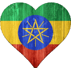 Bandiere Africa Etiopia Cuore 