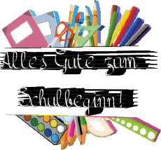 Nachrichten Deutsche Alles Gute zum Schulbeginn Transparenter Hintergrund 003 