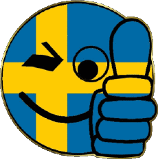 Flags Europe Sweden Smiley - OK 
