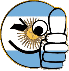 Banderas América Argentina Smiley - OK 