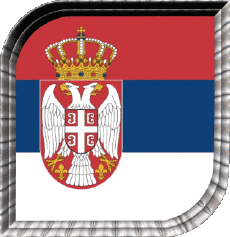 Bandiere Europa Serbia Quadrato 