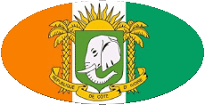 Bandiere Africa Costa d'Avorio Ovale 01 