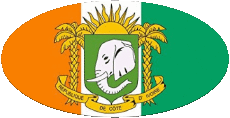Drapeaux Afrique Côte d Ivoire Ovale 01 