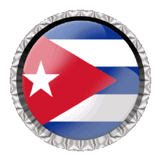 Drapeaux Amériques Cuba Rond - Anneaux 