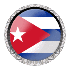 Fahnen Amerika Kuba Rund - Ringe 