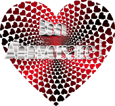 Messagi Francese Bon Anniversaire Coeur 006 