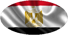 Fahnen Afrika Ägypten Oval 01 