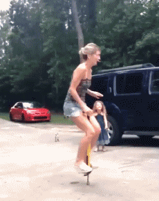 Humor -  Fun PEOPLE Pogo Stick Serie 01 