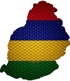 Flags Africa Mauritius Map 